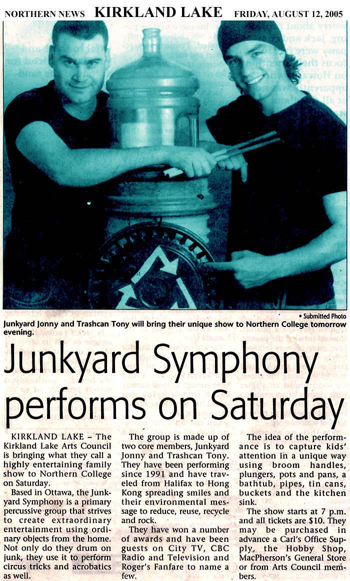 Junkyard Symphony in Kirkland Lake!